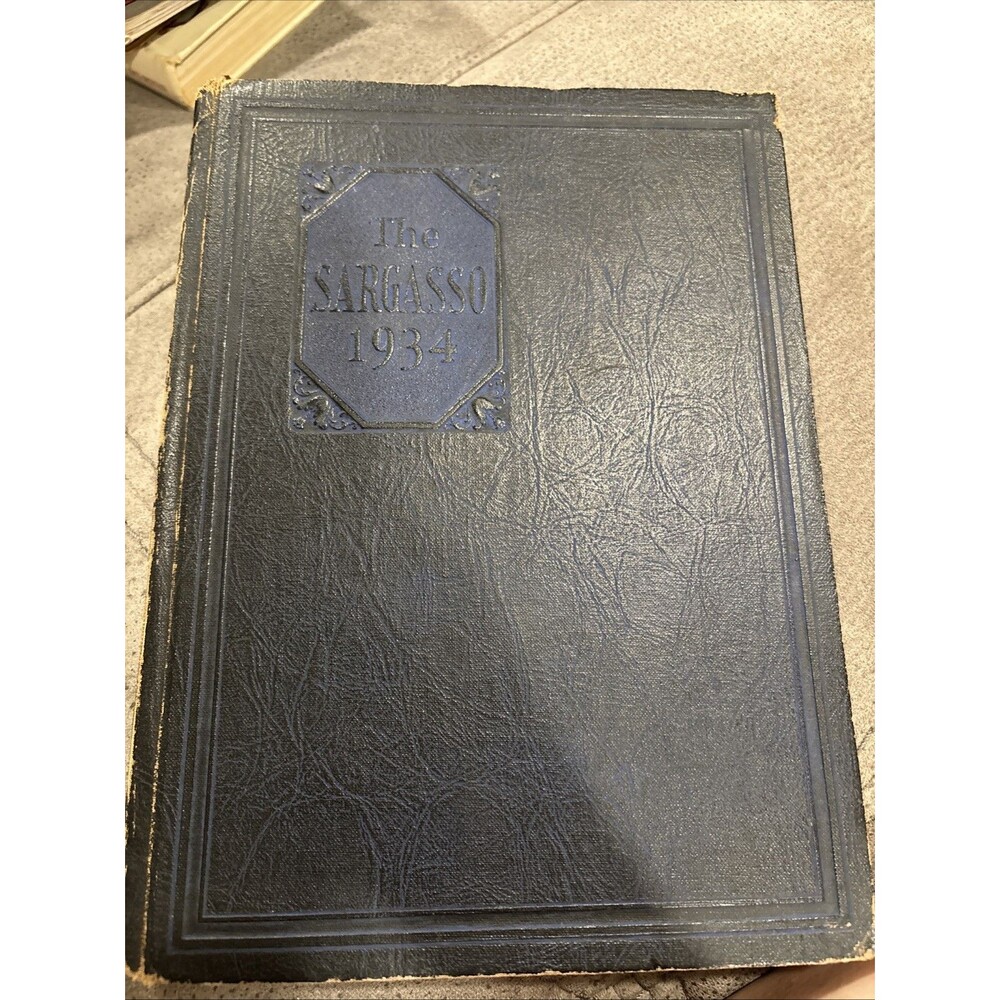 1934 Kokomo, Indiana High School Yearbook - Sargasso Softbound Autographed Wear